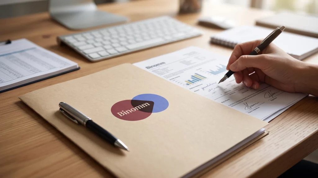 Signature d'un dossier de financement Binomm
